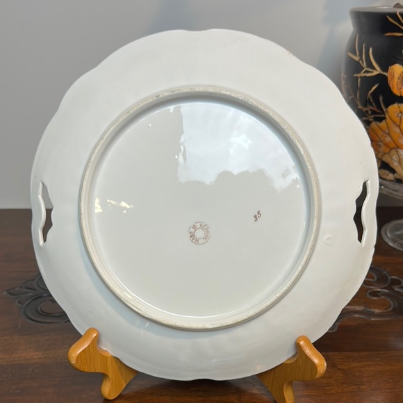 Antique German Porcelain Cherub Lady Decorative Plate 9.5" - Picture 5 of 12